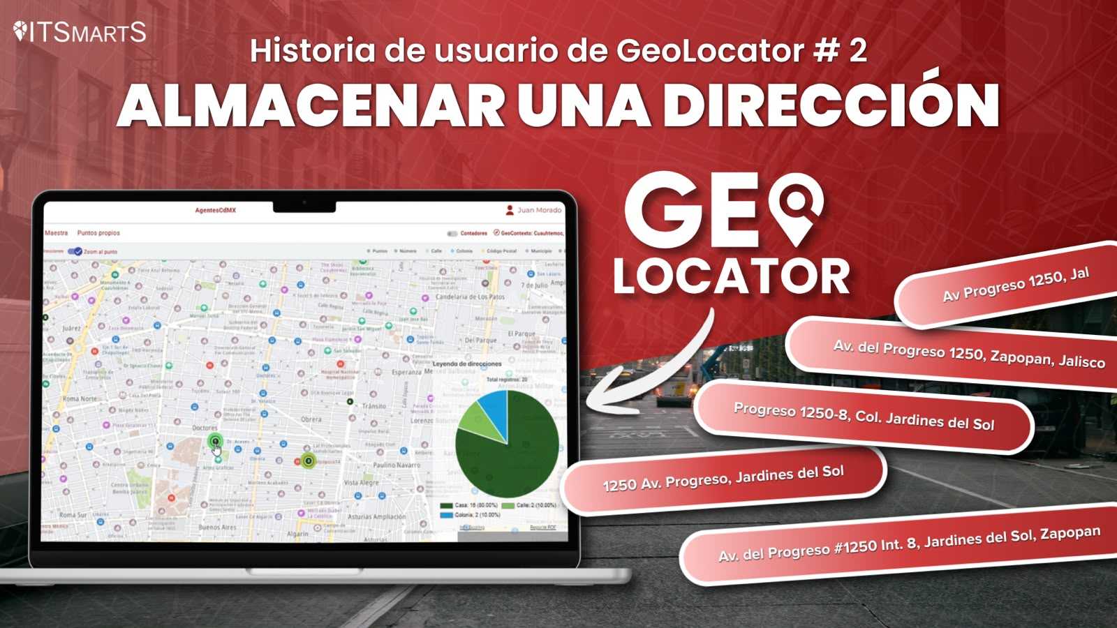 Historia de usuario de GeoLocator # 2: Almacenar una dirección