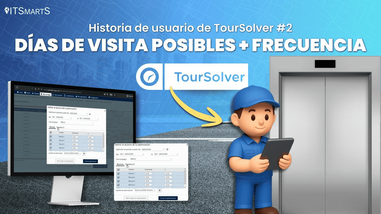 Historia de usuario de TourSolver # 2: Días de visita posibles + frecuencia